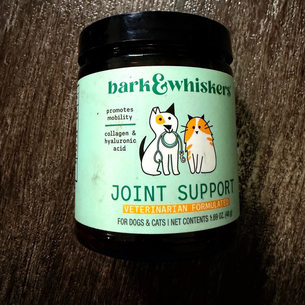 Bark & Whiskers Joint Support Dog & Cat 1.69oz Collagen Hyaluronic Acid MSM
